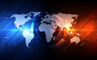 vector digital global technology concept, abstract background