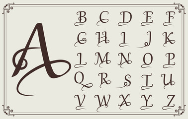 Vintage decorative font