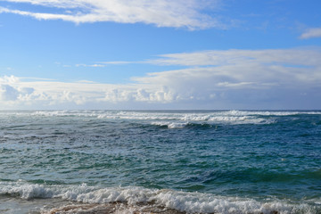 A quietly rippling sea, Kailua, Hawaii