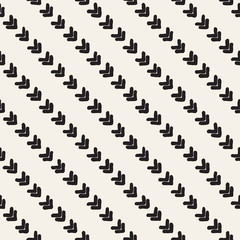 Fototapeta premium Hand drawn style ethnic seamless pattern. Abstract grungy geometric background in black and white.