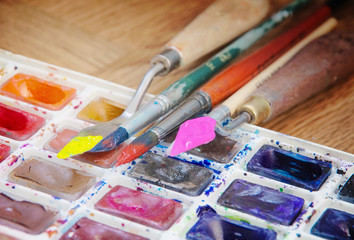 Obraz premium brush and abstract paint