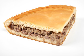 meat pie, isolated on white background