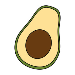 fresh avocados vegetarian food vector illustration design