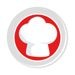 button with chef hat vector illustration design