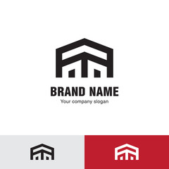 Simple line house logo