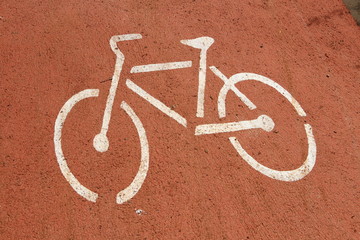 Symbol Fahrradweg