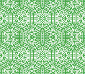 Obraz premium creative geometric ornament on color background. Seamless vector illustration. For interior design, wallpaper, invitation
