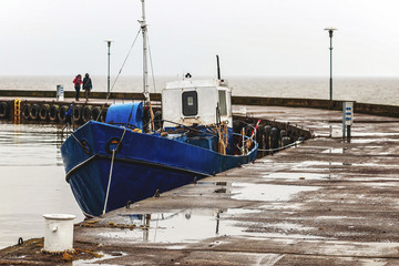 on a beautiful winter day, boats in all sorts of places
