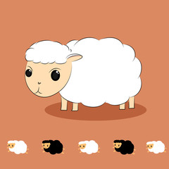 little black and white lambs 