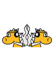 team 2 cool paar freunde weed hanf rauchen arbeiten musik dinosaurier groß comic cartoon lustig clipart wyvern lindwurm mystisch fantasy Drache