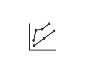 Business statistics graph icon
