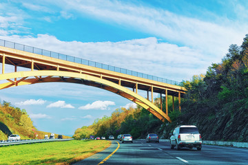 Road and bridge on William Penn Highway in Springville