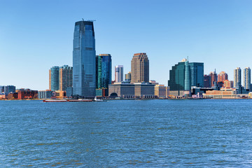 New Jersey skyline Hudson River USA