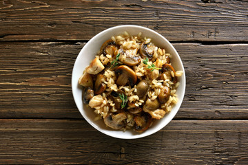 Risotto with mushrooms
