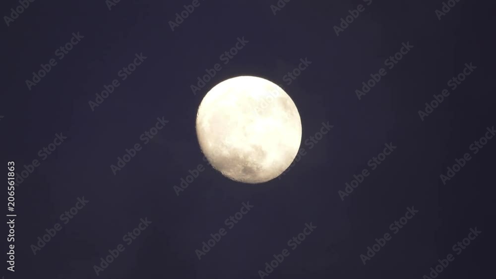 Wall mural big full moon cloud movement time lapse in 4k