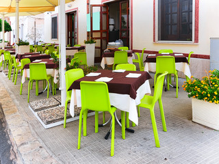 Sidewalk cafe at San Vito lo Capo Sicily