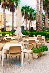 Sidewalk cafe San Vito lo Capo Sicily