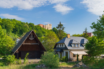 Fototapeta na wymiar Castle from the village