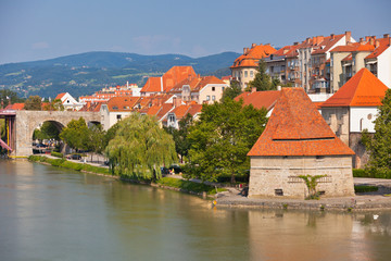 Fototapeta na wymiar Maribor city view, Slovenia