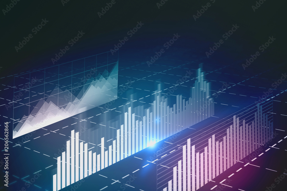 Poster abstract forex chart texture
