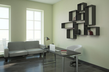 Contemporary office interior side