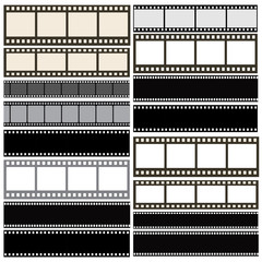 Obraz premium Various film strip backgrounds