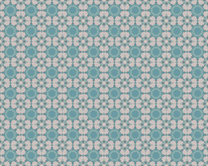 Rosa Blumen und blaue Kreise im Frühling Hintergrund