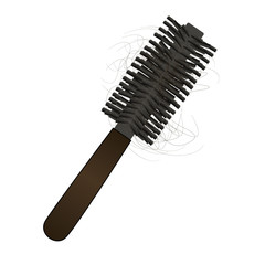 Brush Hair loss. Vector illustration