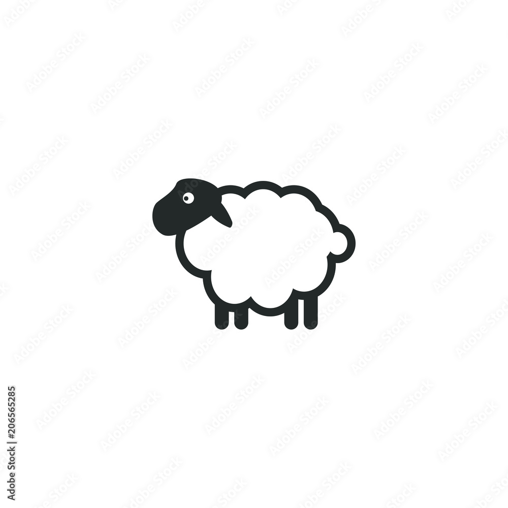 Wall mural sheep logo icon template