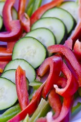 Gurke und Paprika