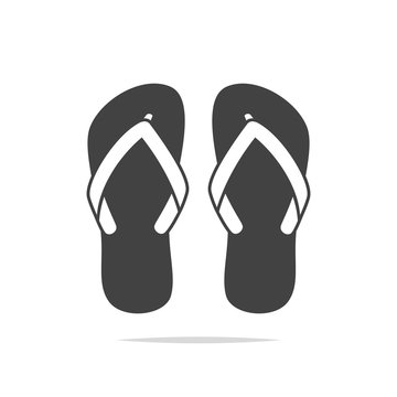 Flip Flops Icon Vector Isolated Transparent