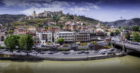 Fototapeta na wymiar Old Tbilisi Town Panorama