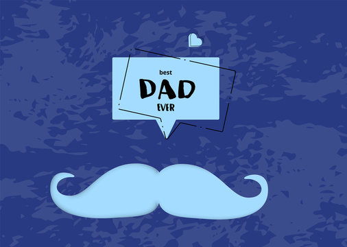 Best Dad Ever banner. Element for greeting card. Vector Illustration. - Powered by Adobe