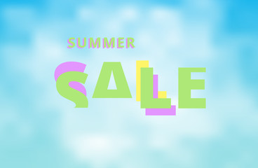 Summer Sale card. Vector illustration.
