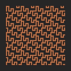 Laser cutting seamless interior design. Tapestry panel. Jigsaw die cut ornament. Lacy cutout silhouette stencil. Fretwork maze pattern. Vector template for paper cutting, metal and woodcut.