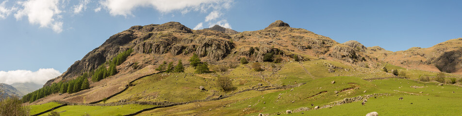 View of the Langdale fells in Cumbria