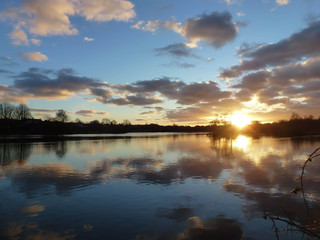 Sunset over Doffcocker Lodge 3.