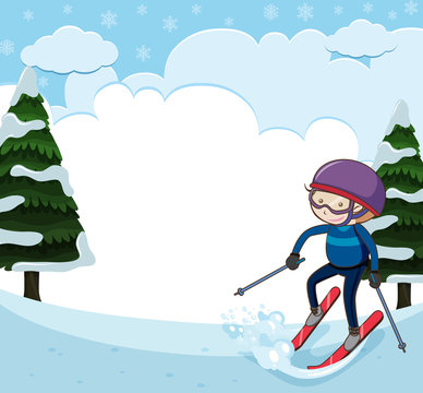 A Blank Ski and Snow Template