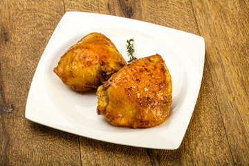 Roasted chicken thighs