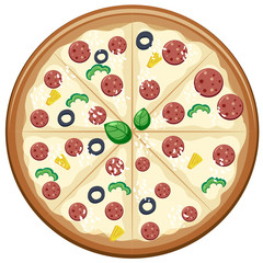 An Italian Pizza From Top View