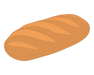 fresh bread bakery icon. vector drawing illustration