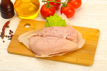 Raw chicken breast