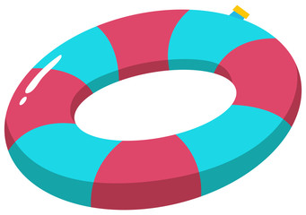 Colourful Swim Ring on White Background