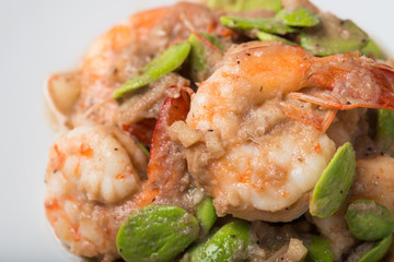 Stir-Fried Twisted Cluster Bean with Shrimps/Bitter Bean