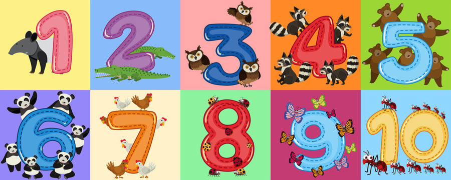 Mathematics Count Number Animal Theme