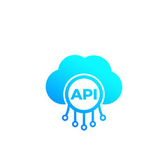 API, application programming interface, cloud software integration icon