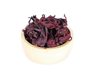 Dry Roselle on white background