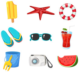 A Set of Summer Beach Element