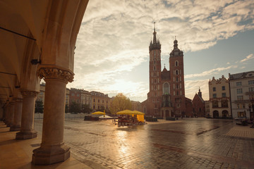 Krakow. Old town square / mourning view