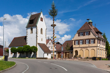 Marktplatz in Boll der Stadt Oberndorf am Neckar (Landkreis Rottweil) - obrazy, fototapety, plakaty